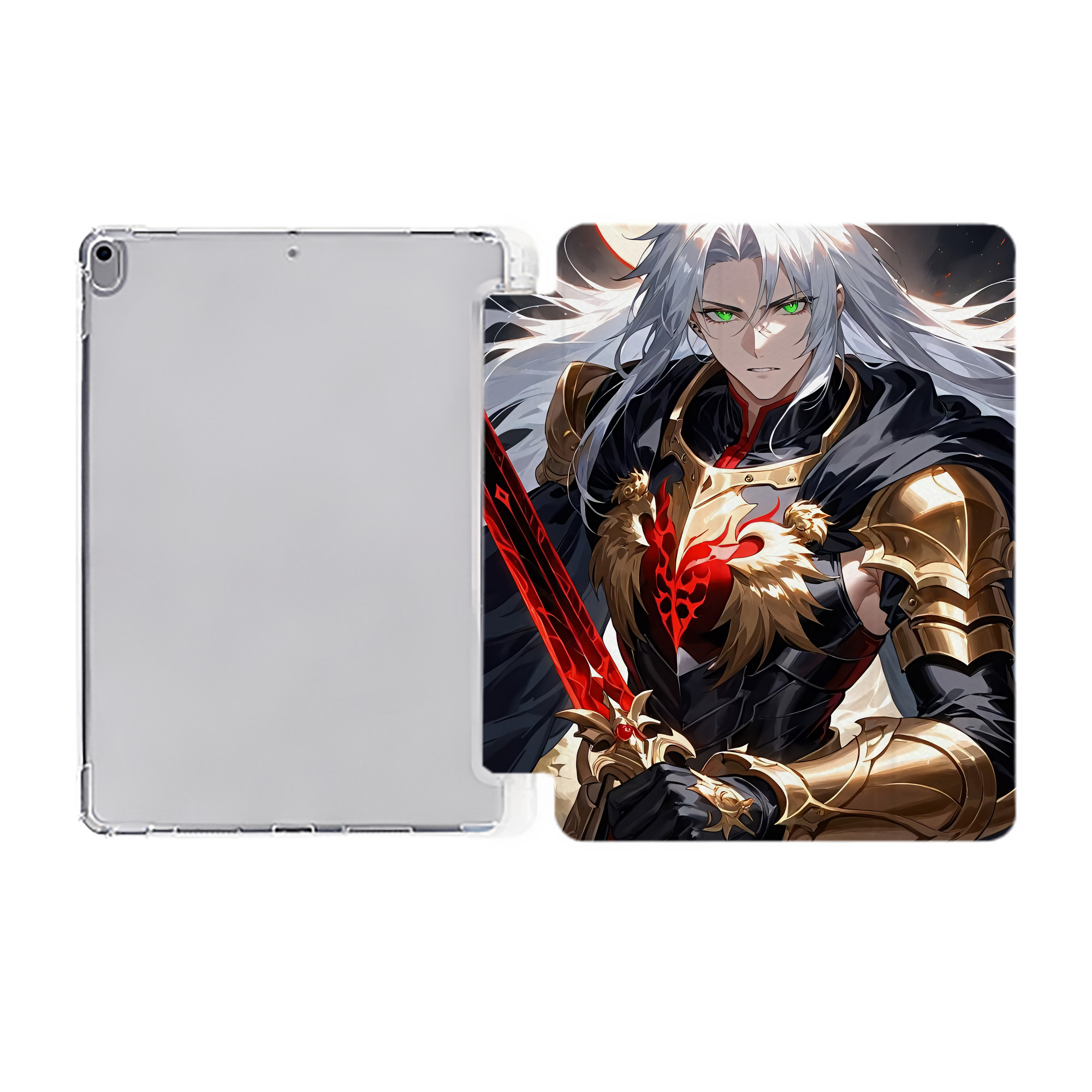 （画像用） 刀剣乱舞 Touken Ranbu IPad ケース ペン収納付き 三つ折りスタンド PUレザー×シリコン 対応機種9.5/10.5/10.9インチ
